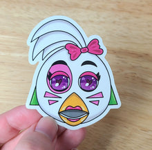 Load image into Gallery viewer, 80's Glam Chicken Sticker