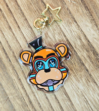 Load image into Gallery viewer, 80's Glam Bear Acrylic Keychain