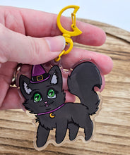 Load image into Gallery viewer, Witchy Kitty Acrylic Keychain