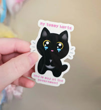 Load image into Gallery viewer, Tummy Ache Cat Sticker