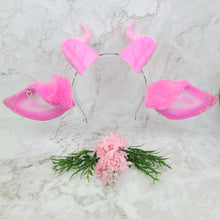 Load image into Gallery viewer, Sparkling Horned Kawaii Pink Dragon