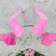 Load image into Gallery viewer, Sparkling Horned Kawaii Pink Dragon