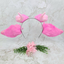 Load image into Gallery viewer, Sparkling Horned Kawaii Pink Dragon
