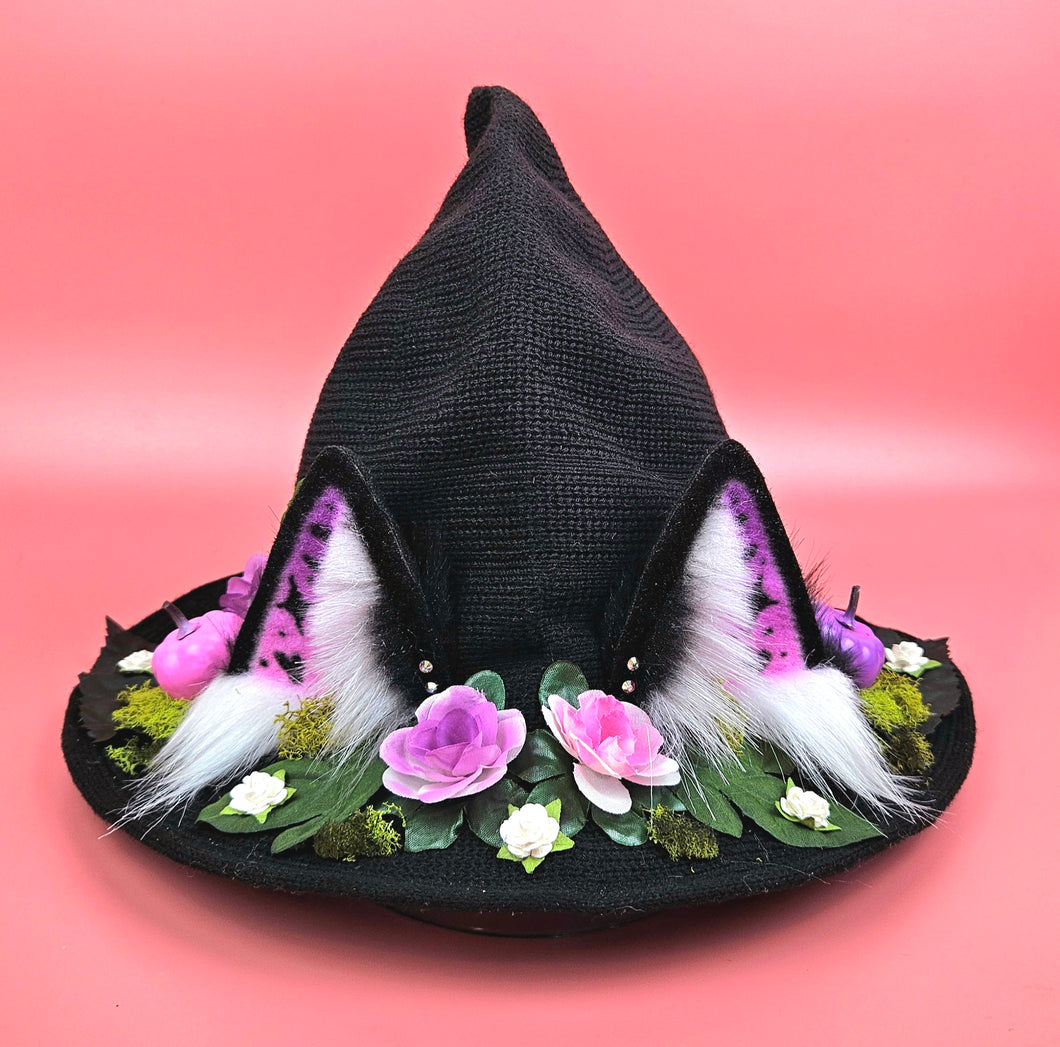 Mystical Pastel Goth Fox Kemonomimi Witch Hat