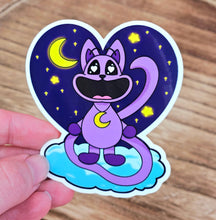 Load image into Gallery viewer, Sleepy Purple Cat Sticker
