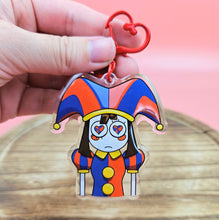 Load image into Gallery viewer, Pomni Inspired Double Sided Acrylic Keychain
