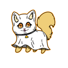 Load image into Gallery viewer, Ghost Kitty Sticker
