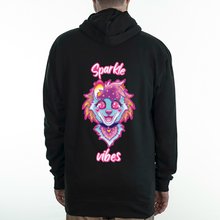 Load image into Gallery viewer, Sparkle Dog Vibes Black Furry Hoodie *PRE ORDER*
