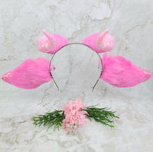 Load image into Gallery viewer, Sparkling Horned Kawaii Pink Dragon
